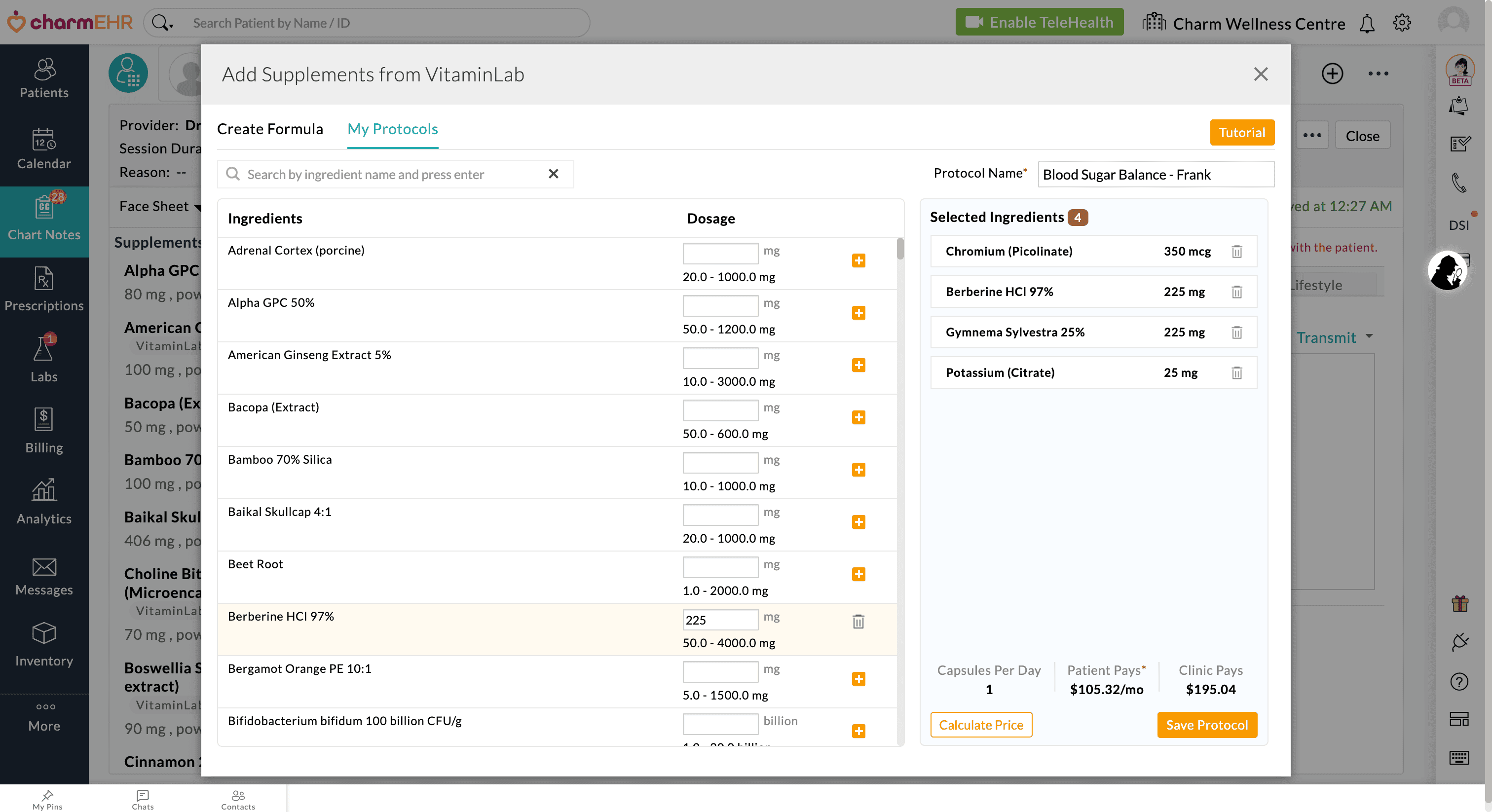 Add Ingredients to New Protocol