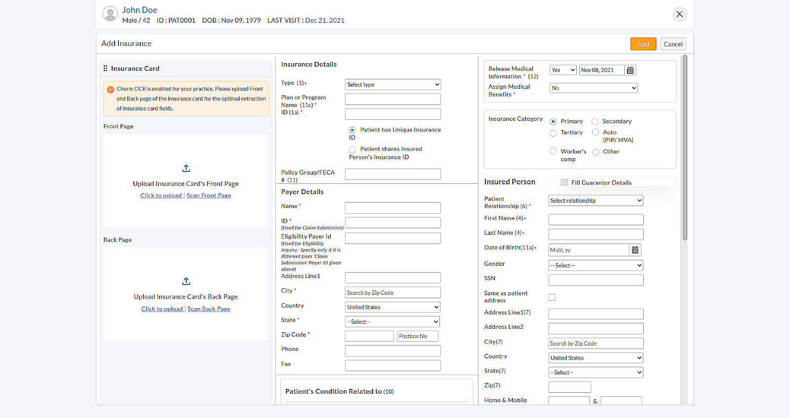 Add Insurance Add Insurance