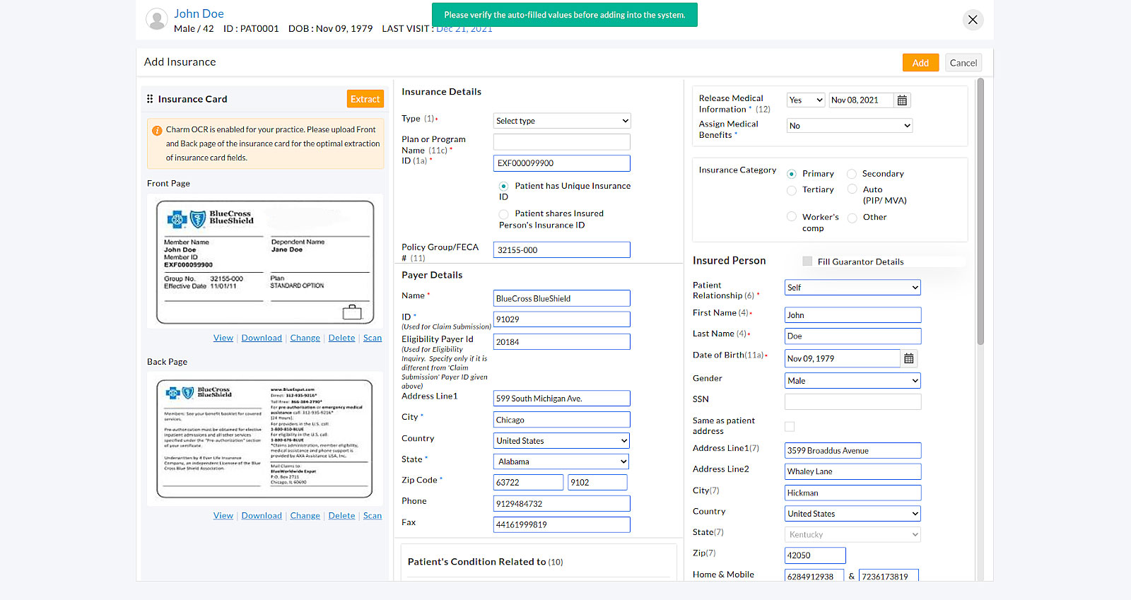 Add Insurance Add Insurance
