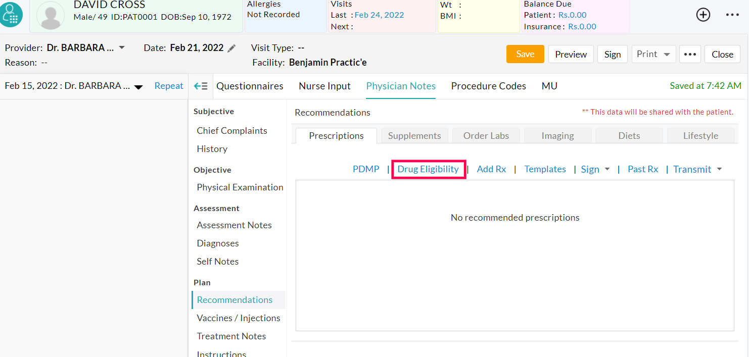 Drug Eligibility Drug Eligibility