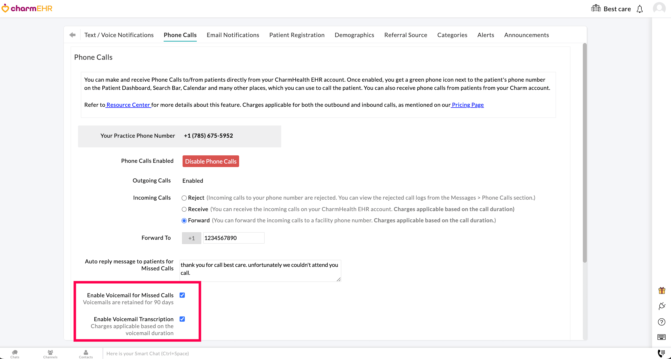 Enable Voicemail Transcriptions Enable Voicemail Transcriptions