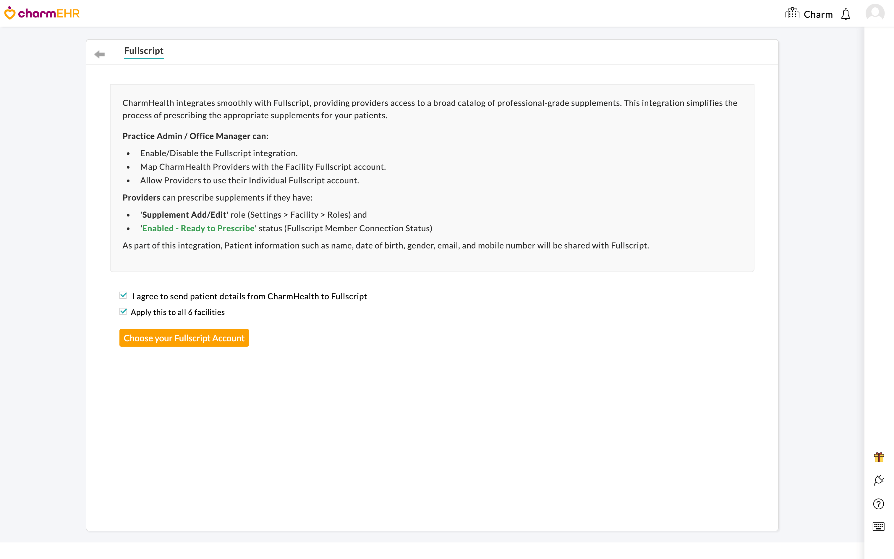 FullScript Consent Page