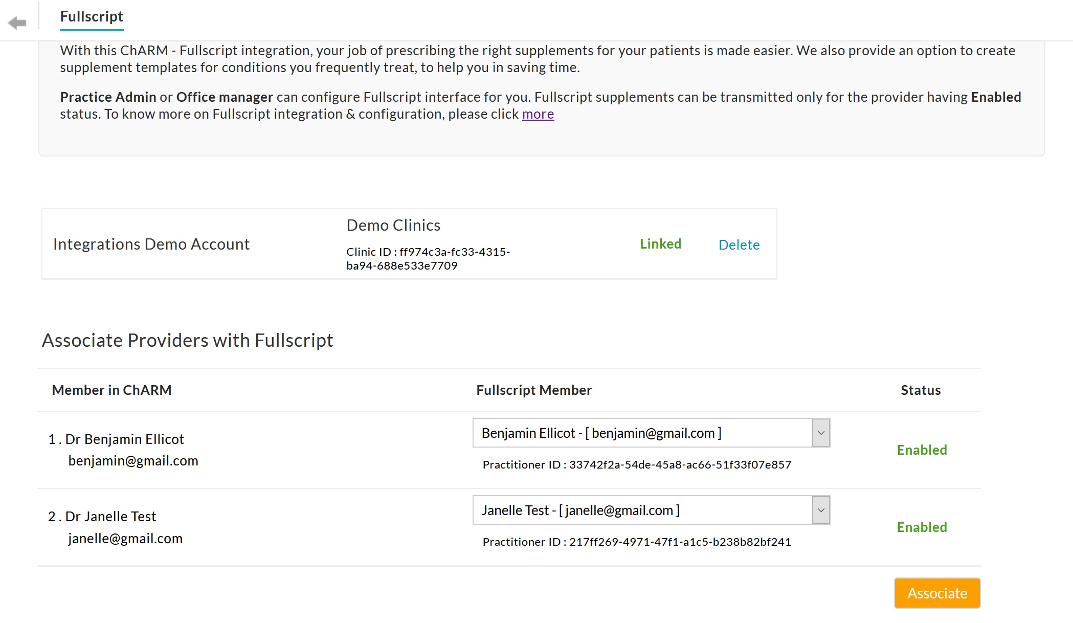Fullscript Provider Status