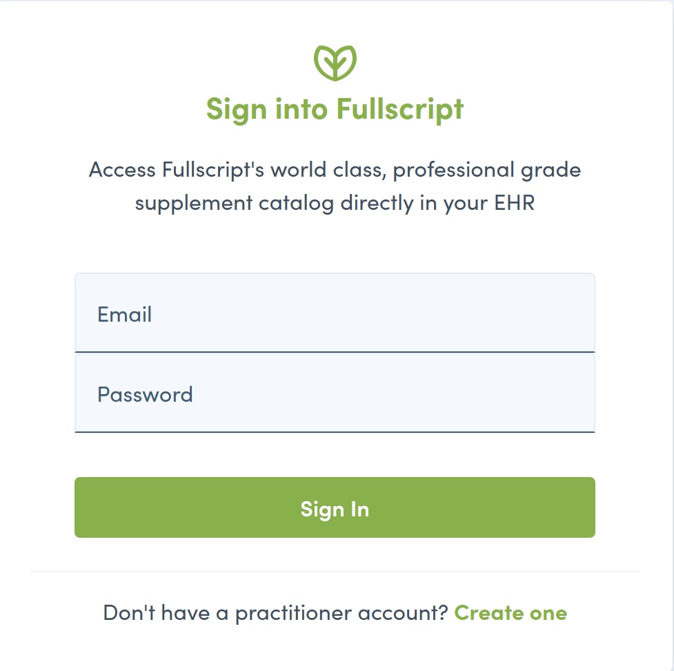 Sign In to Fullscript