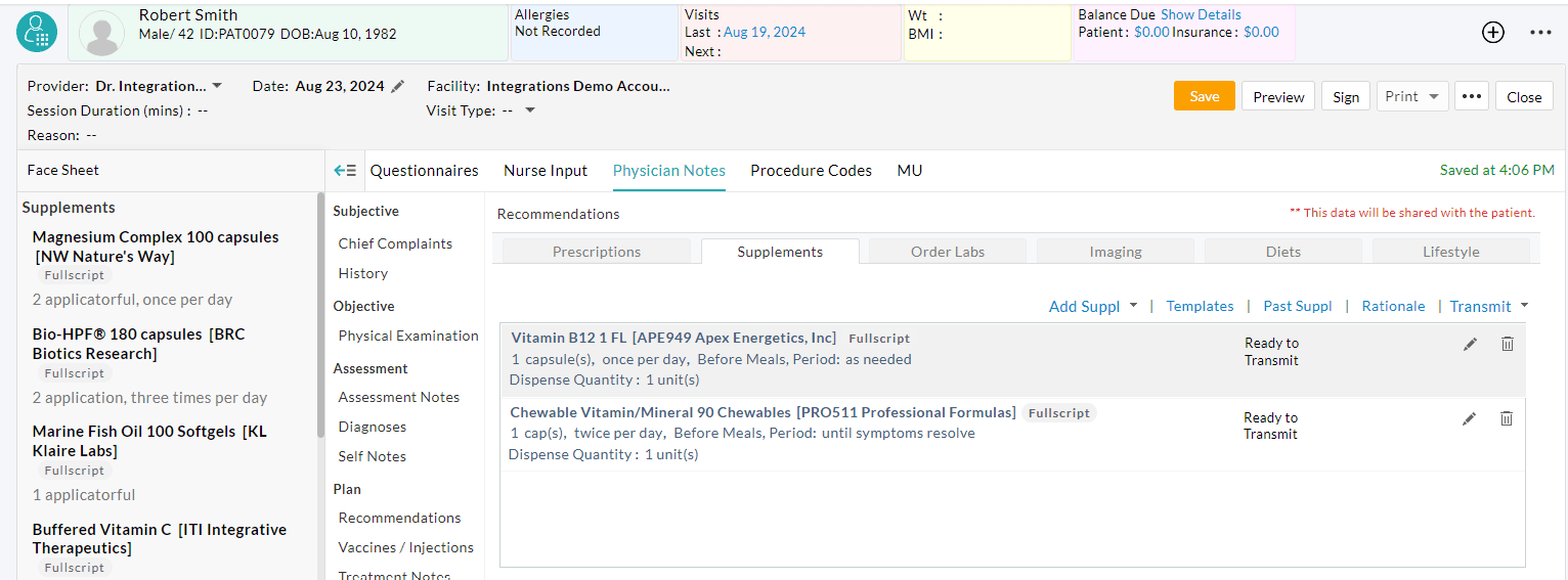 Fullscript Templates Ready to Transmit