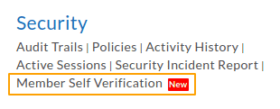 Member Self-Verification