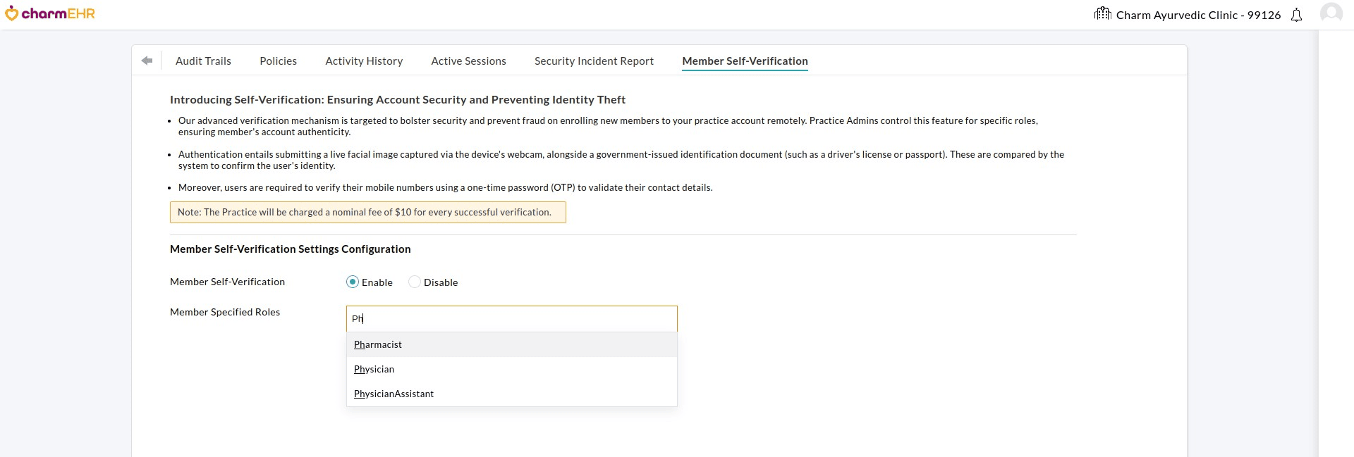 Member Specified Roles