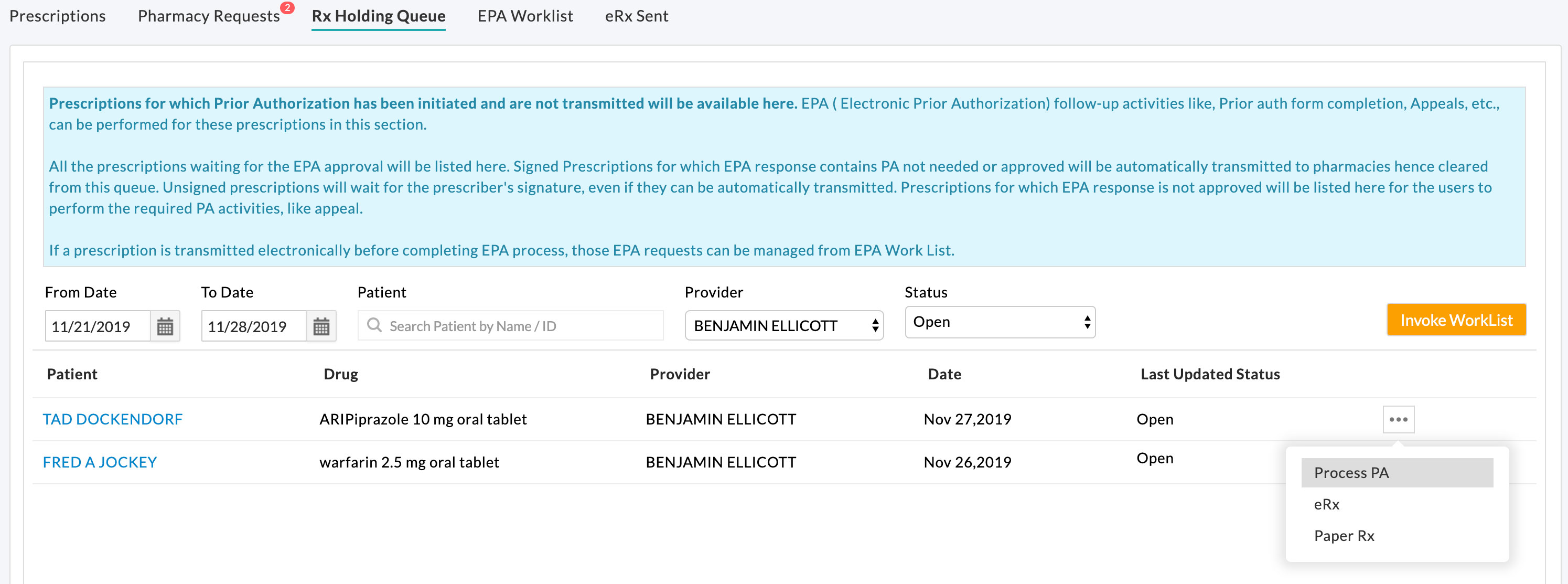 Process PA Process PA