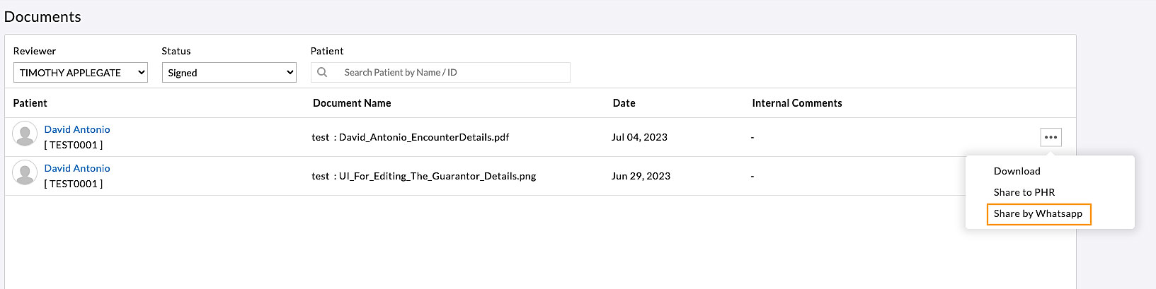Share Documents by WhatsApp