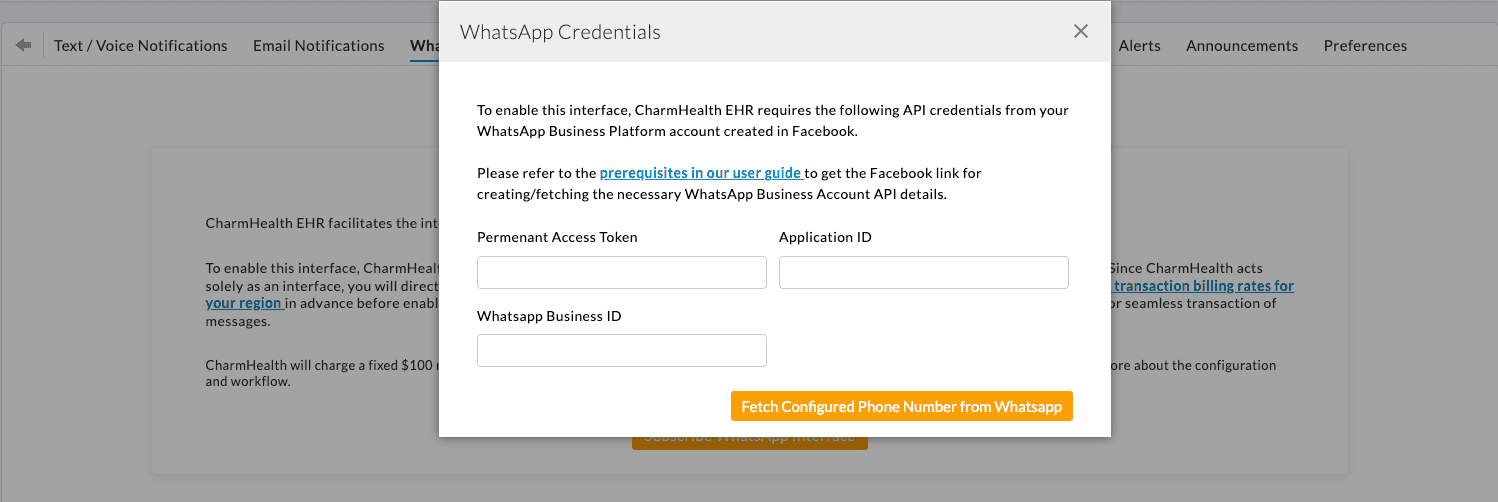 WhatsApp Configuration