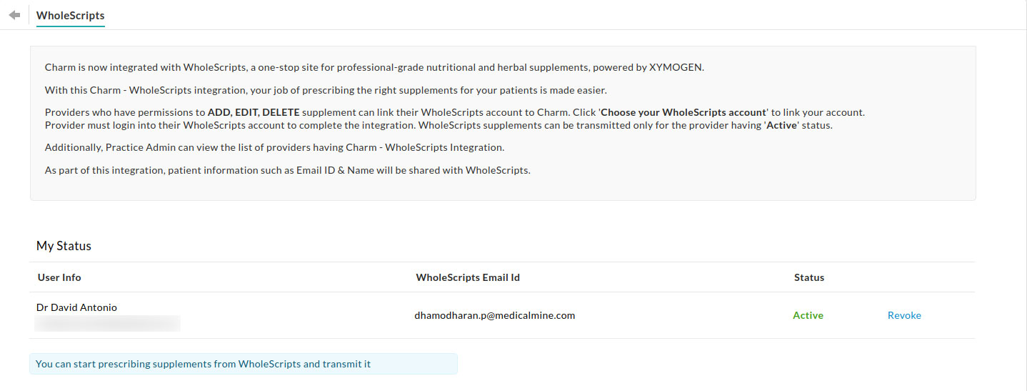 WholeScripts Activation