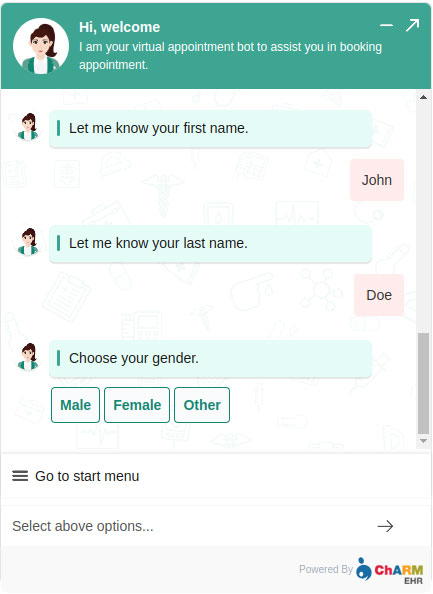 Appointment Chat Bot New Patient
