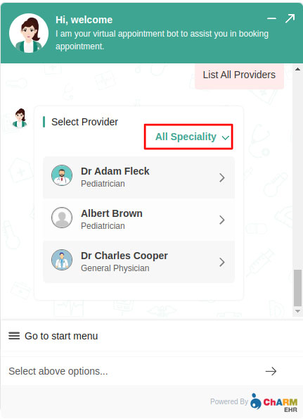 Appointment Chat Bot Provider List