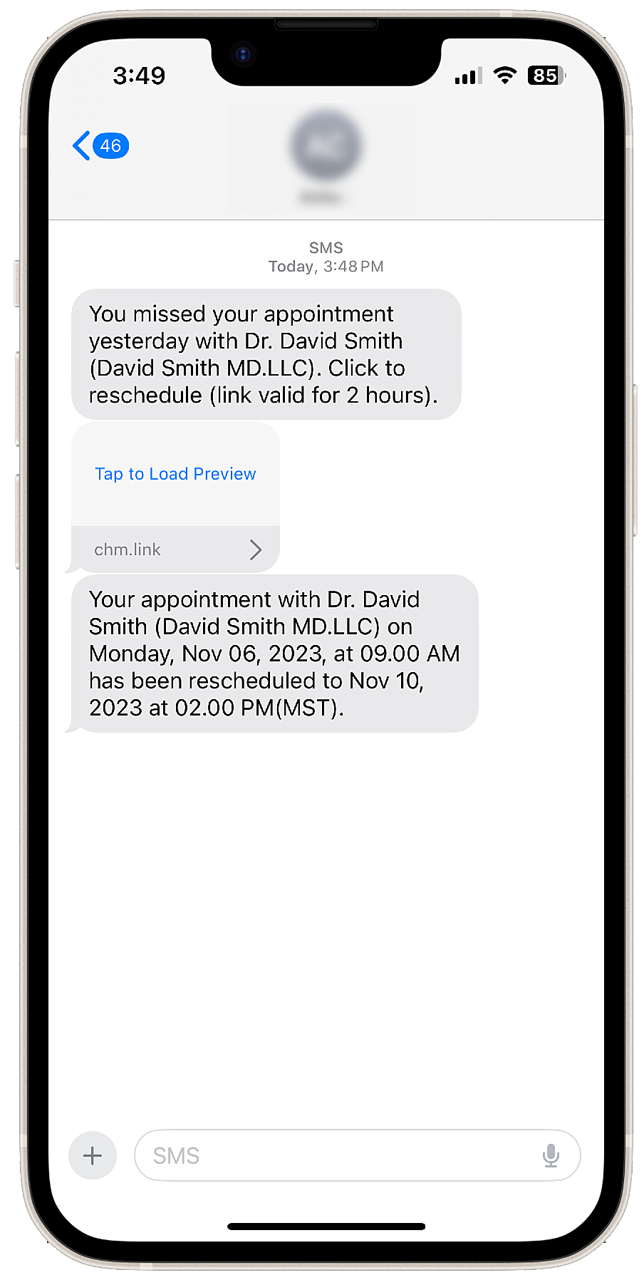 Reschedule Missed Appointment