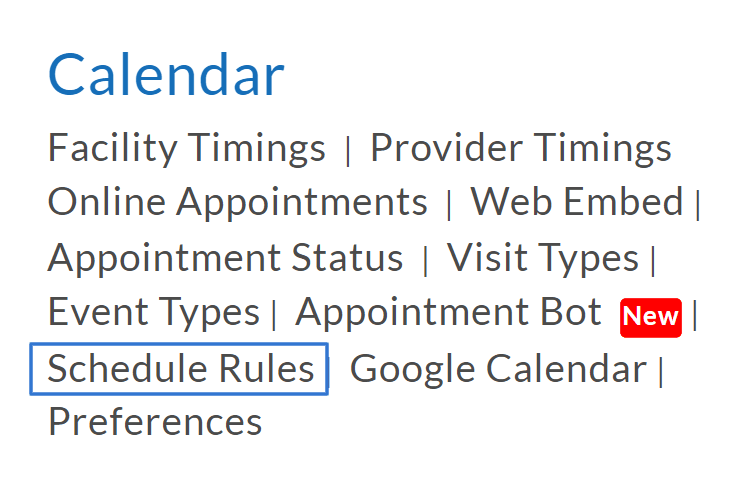 Schedule Rules Option