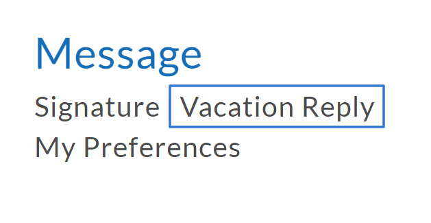 Vacation Reply