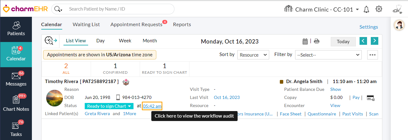 View Workflow Audit