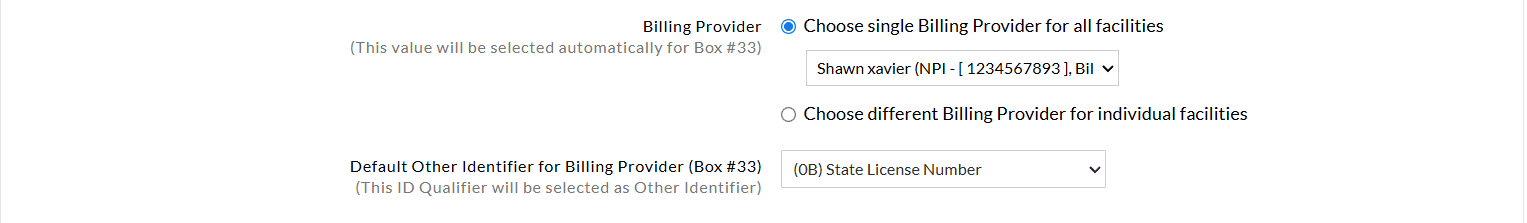BillerPro Claim Generation Settings