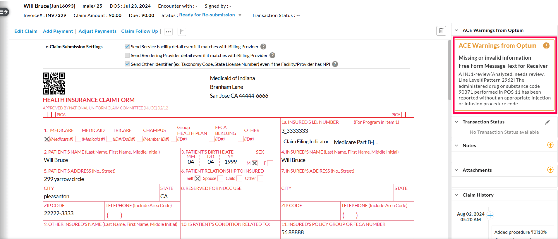 ACE Warnings from Optum ACE Warnings from Optum