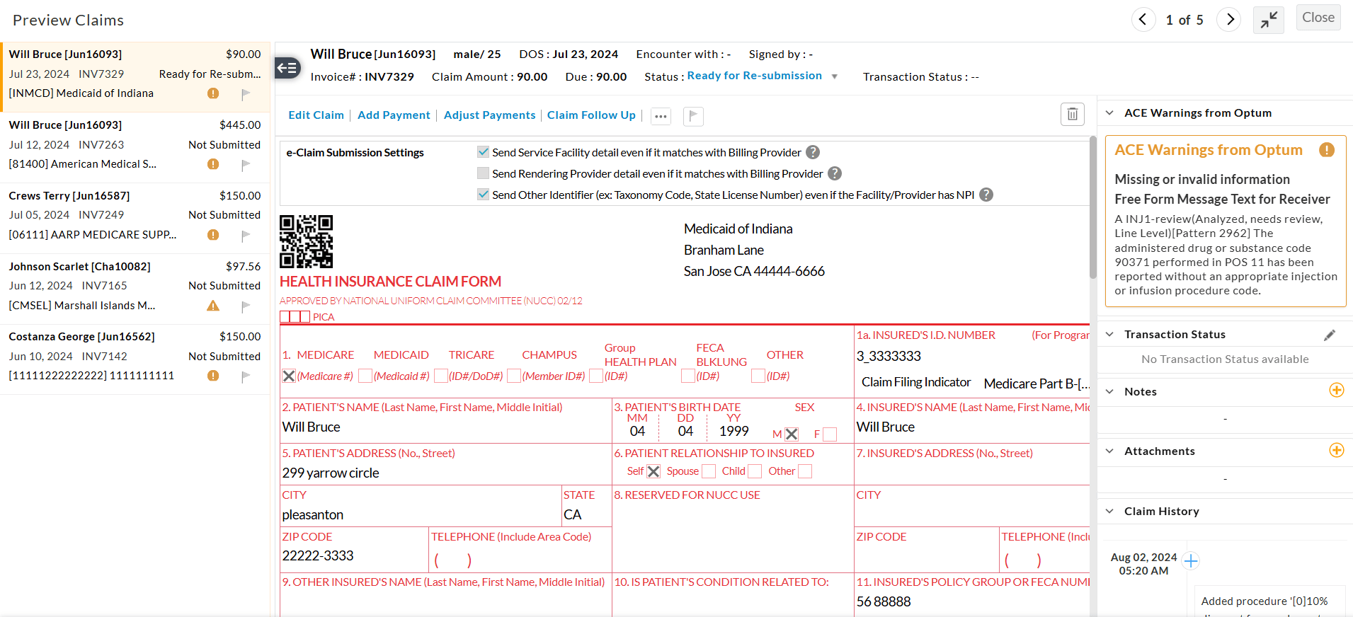 ACE Warnings from Optum ACE Warnings from Optum