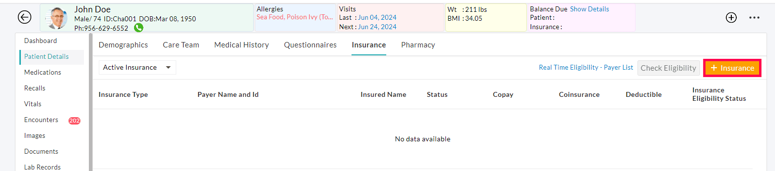 Add Insurance Add Insurance
