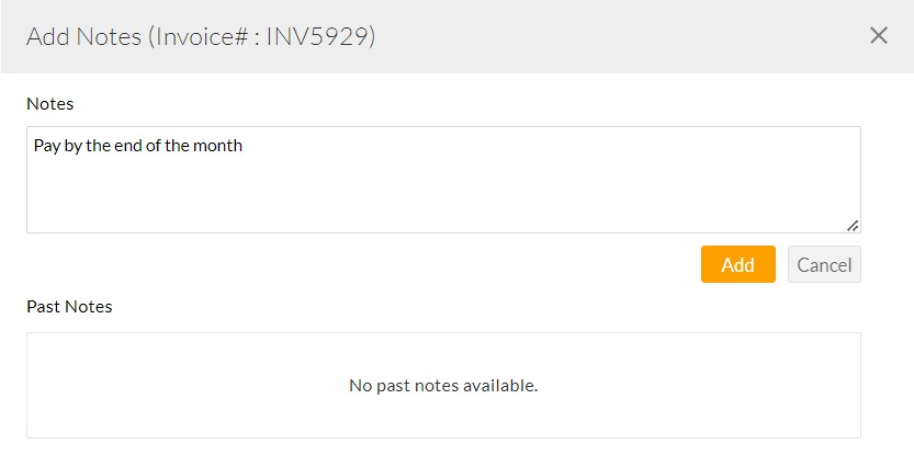 Add Notes to Invoice