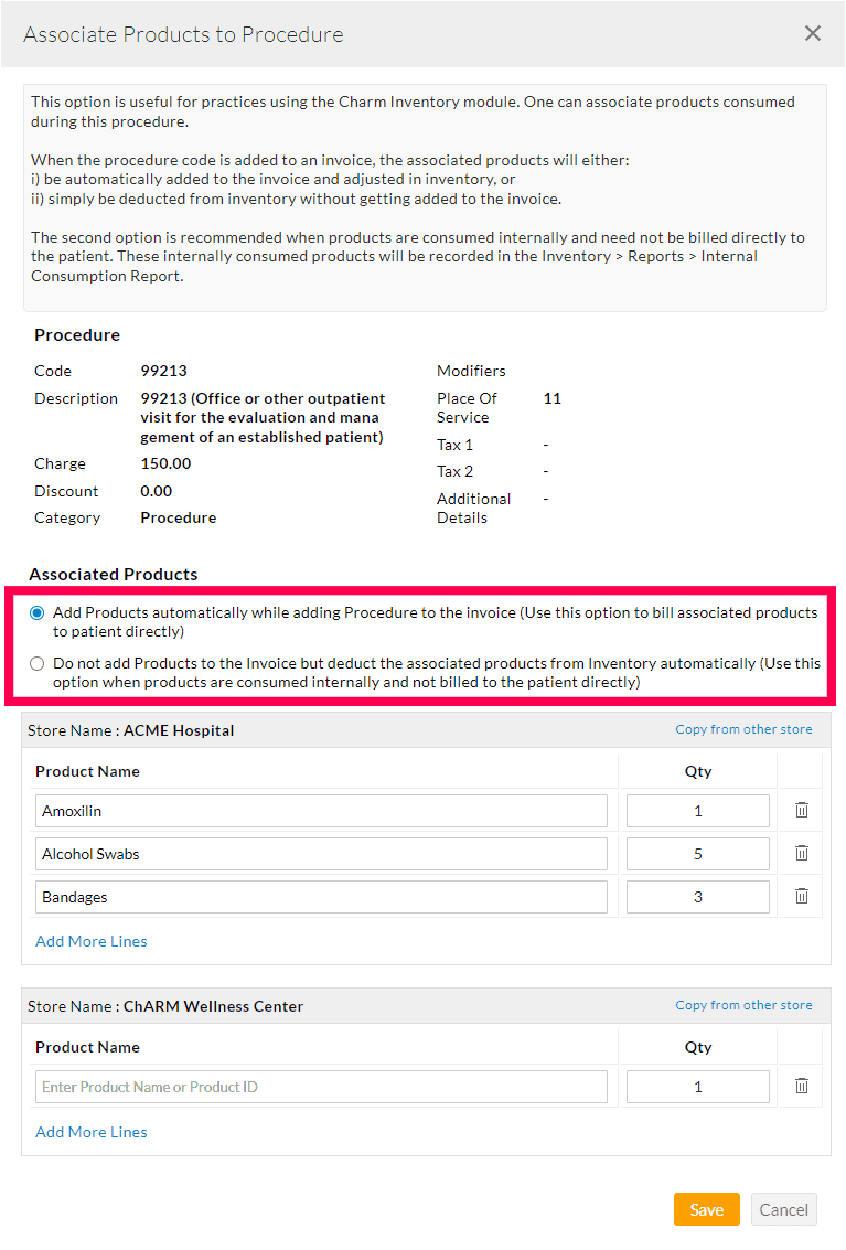 Add Products to Invoice