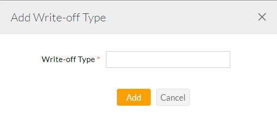 Add Write-Off Type Add Write-Off Type