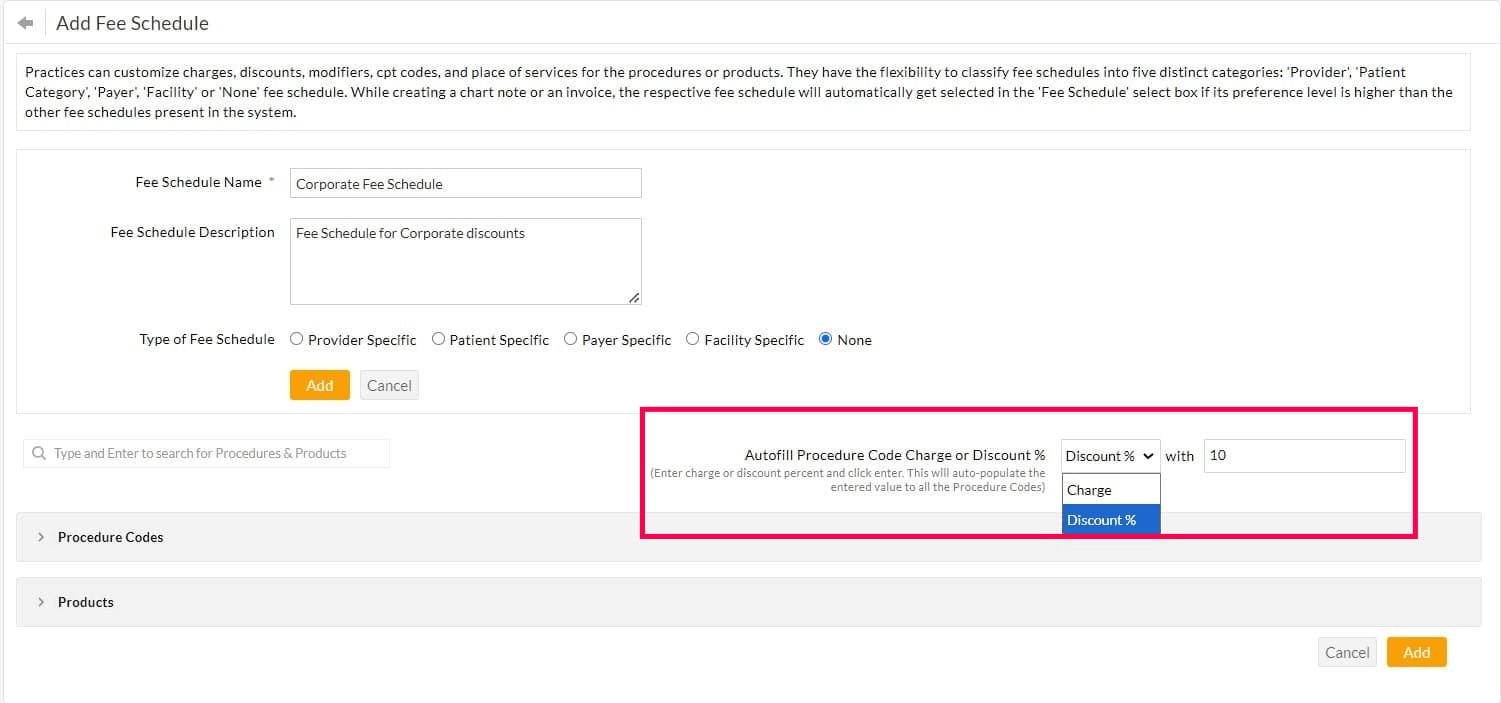 Autofill Procedure Codes Autofill Procedure Codes
