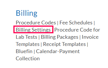 Bill Setting Bill Setting