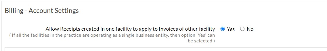 Billing Account Settings Billing Account Settings