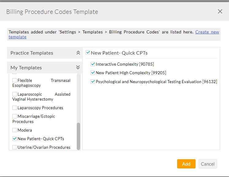 Billing Procedure Codes Template Billing Procedure Codes Template