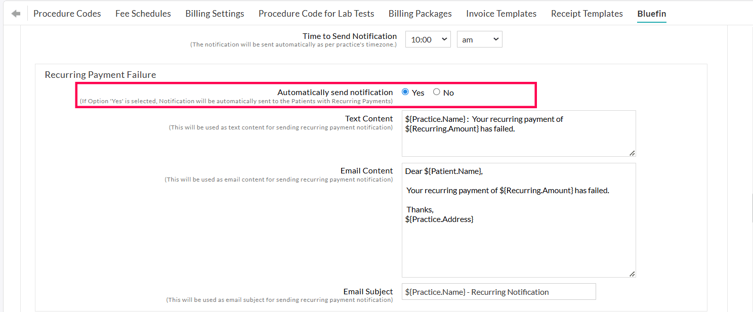 Bluefin Recurring Payment Failure