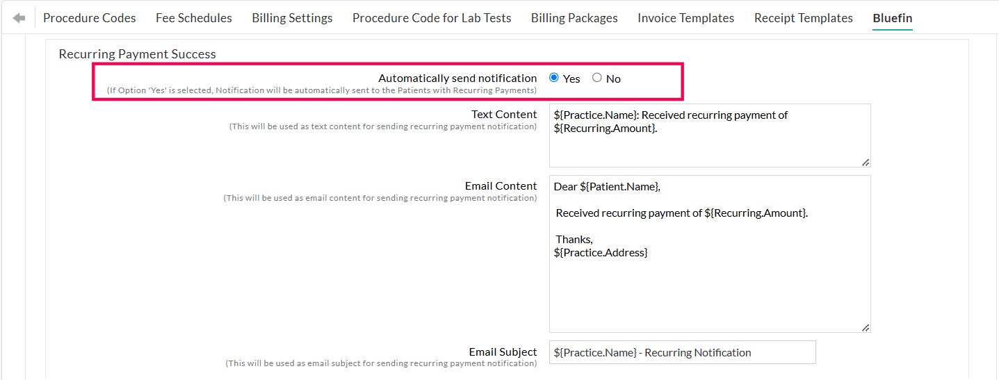 Bluefin Recurring Payment Success