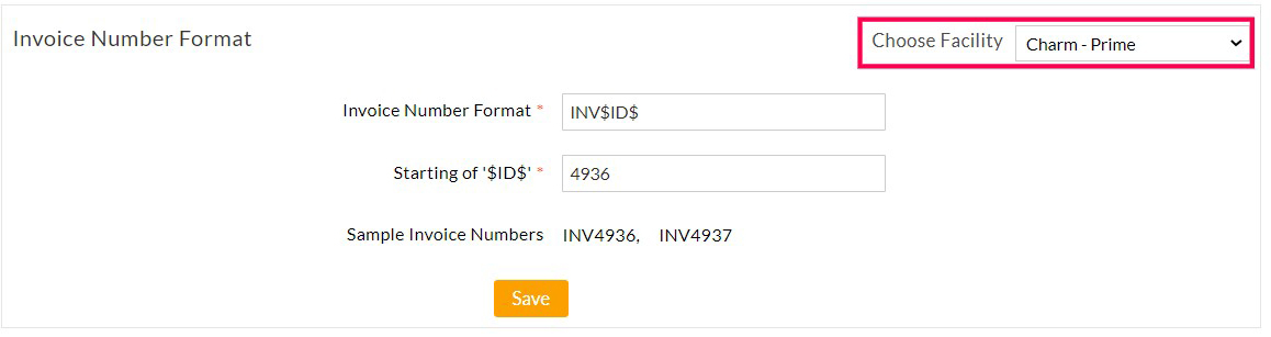 Choose Facility Choose Facility