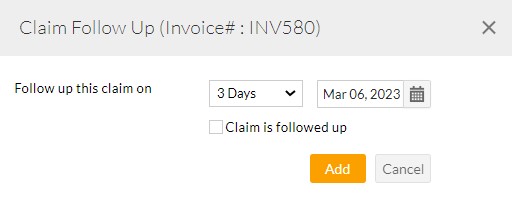 Claim Follow Up Claim Follow Up