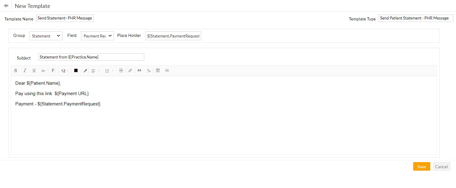Creating Statement Templates Creating Statement Templates