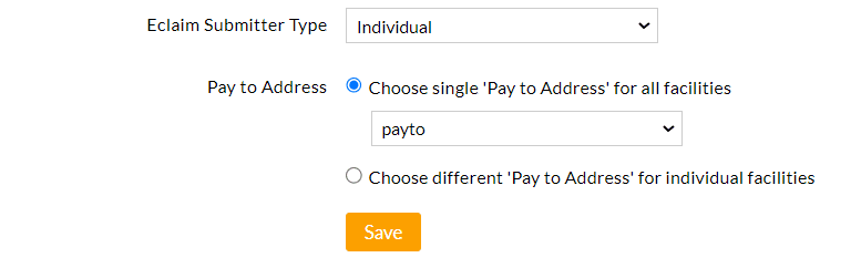 e-Claim Submitter Type
