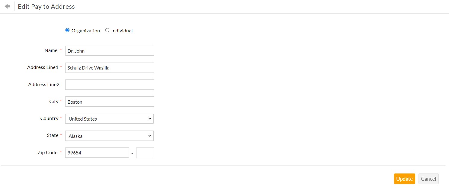 Edit Pay-to Address Edit Pay-to Address
