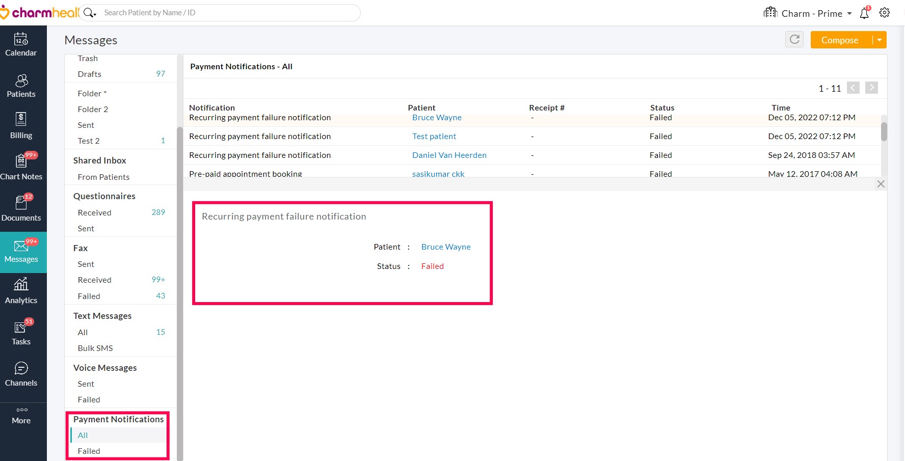 Failed Payment Notifications