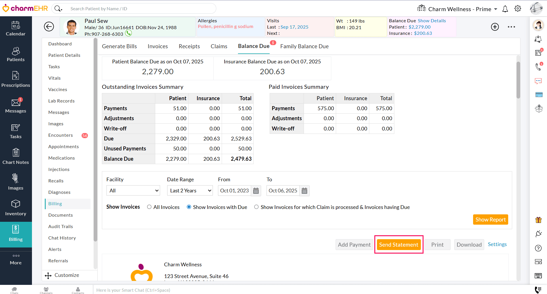 Family Balance Due Family Balance Due