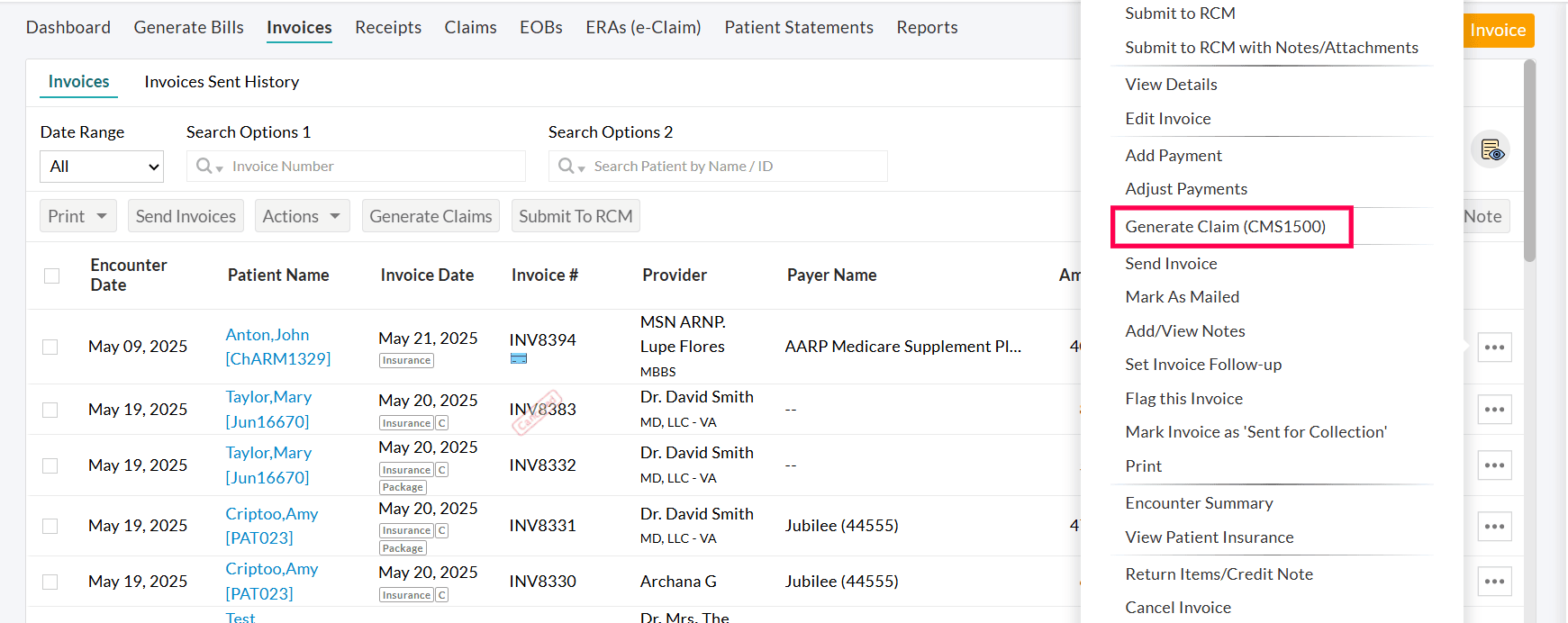 Generate Claim in Claim Section