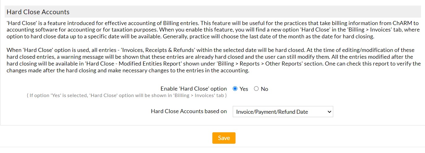 Hard Close Accounts Hard Close Accounts