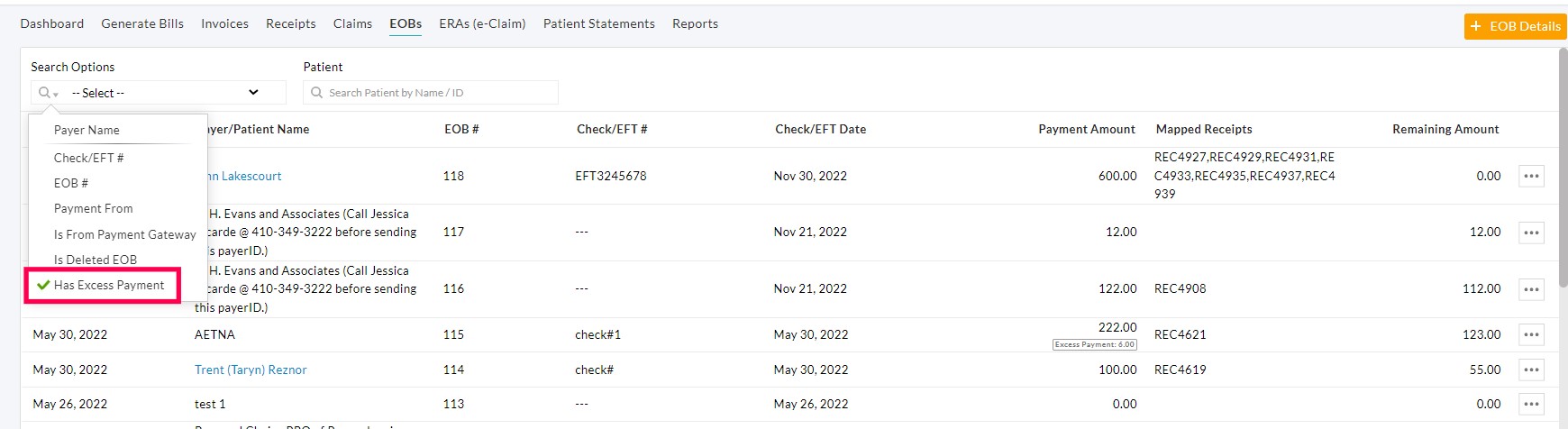 Has Excess Payment Option Has Excess Payment Option