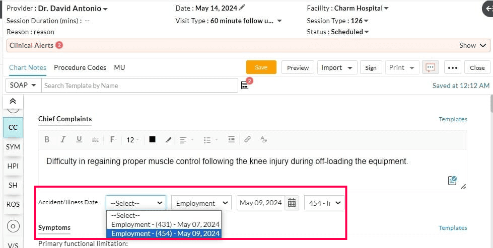 In Chart Note In Chart Note