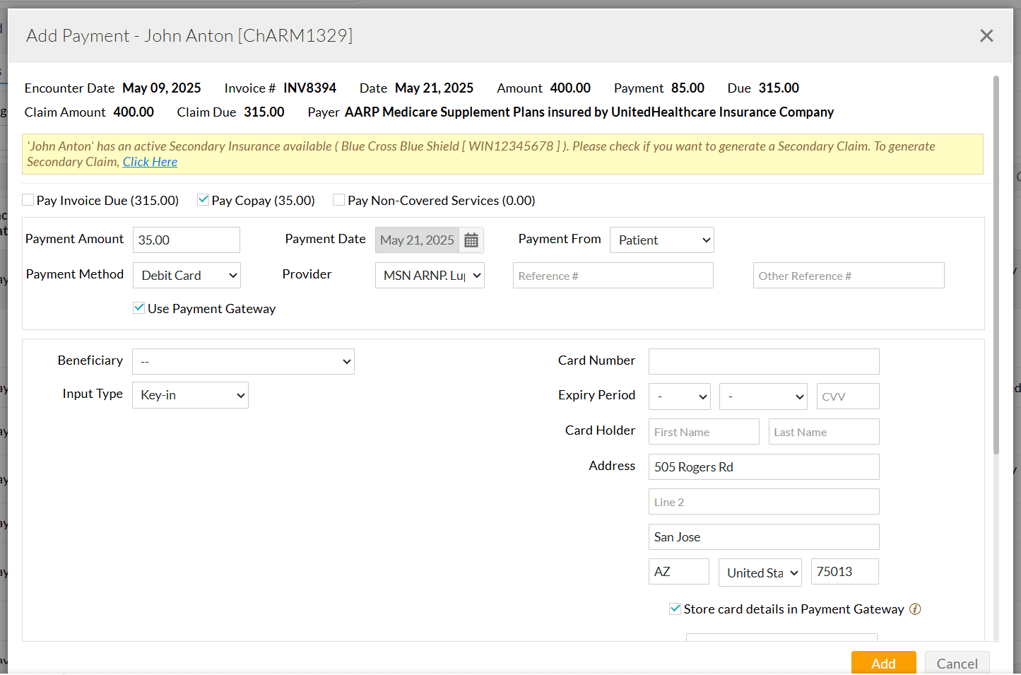 Invoice Add Payment Invoice Add Payment