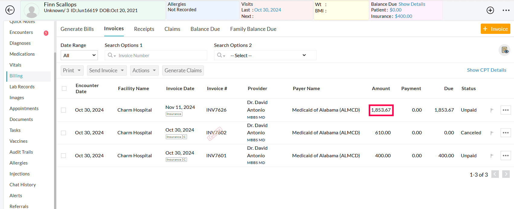 Invoice List Numbering Invoice List Numbering