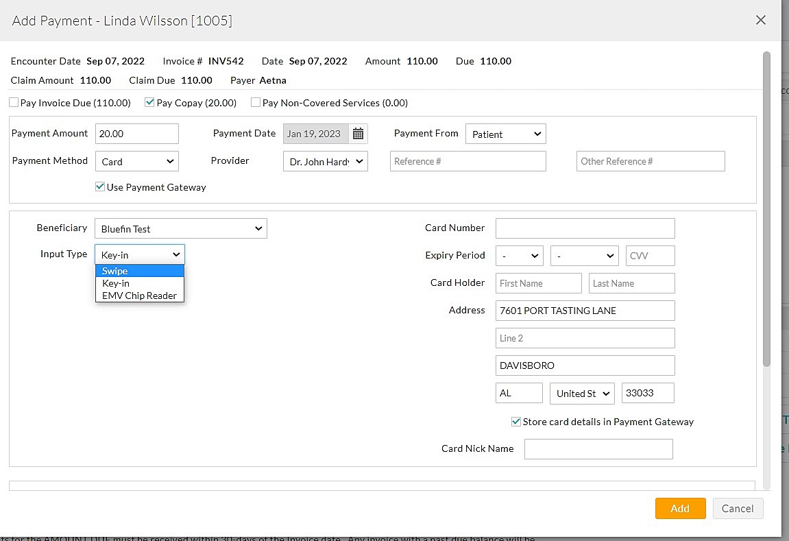 Make Payment From Invoice