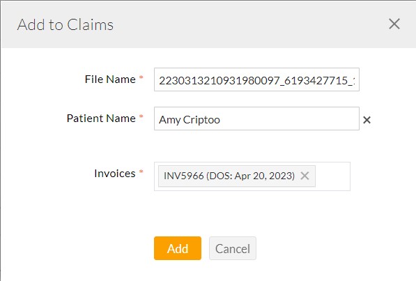 Map Fax Message to Claim Map Fax Message to Claim
