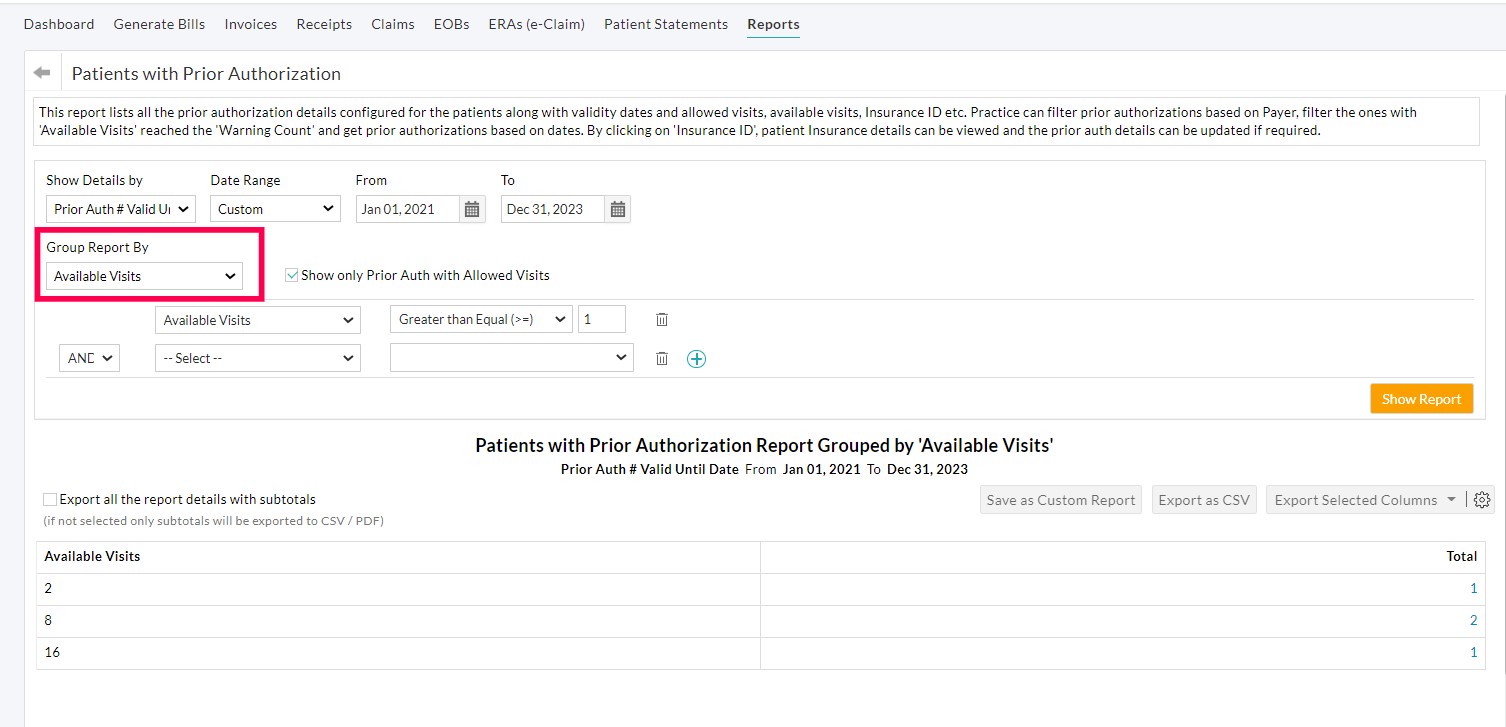 Patients with Prior Authorization Report Patients with Prior Authorization Report